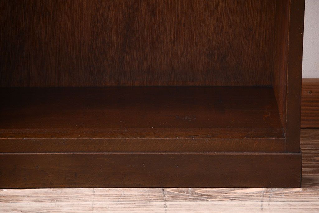 アンティーク家具　和製アンティーク　シンプルシックな大きい2段重ね本棚(飾り棚)