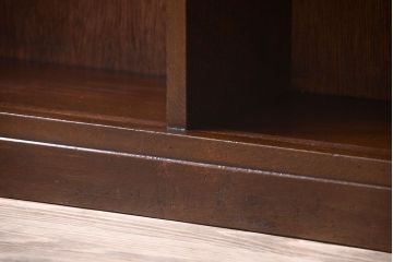 アンティーク家具　和製アンティーク　シンプルシックな大きい2段重ね本棚(飾り棚)