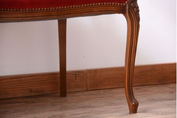 中古　イタリア家具　高級感あふれる2人掛けソファ