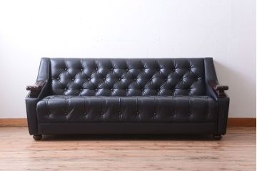 ヴィンテージ家具　ブランド家具　ビンテージカリモク　3人掛けソファ
