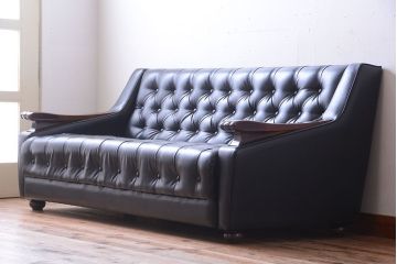 ヴィンテージ家具　ブランド家具　ビンテージカリモク　3人掛けソファ