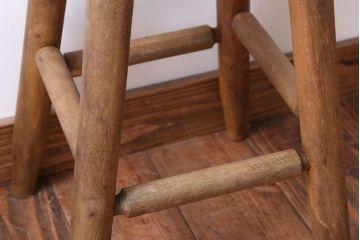 レトロ家具　和製アンティーク　レトロな木味のスツール