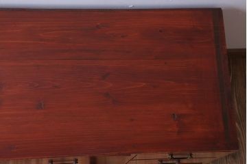 アンティーク家具　和製アンティーク　前面欅材!漆塗りの衣装箪笥ローボード(2)