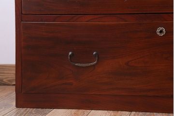 アンティーク家具　和製アンティーク　前面欅材!漆塗りの衣装箪笥ローボード(2)