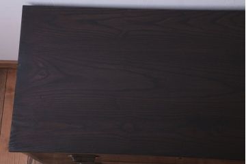 アンティーク家具　和製アンティーク　前面栗材!鉄脚付きローチェスト(2)