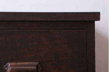 アンティーク家具　和製アンティーク　前面栗材!鉄脚付きローチェスト(2)