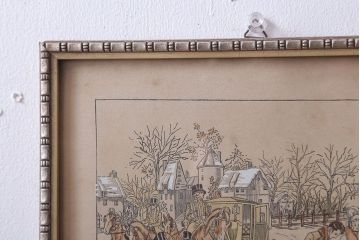 アンティーク雑貨　イギリスビンテージ　壁掛け絵画　フレーム