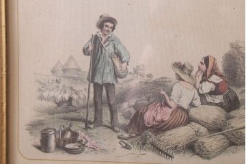 アンティーク雑貨　イギリスビンテージ　壁掛け絵画　フレーム(The young shepherd)