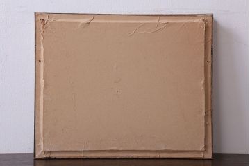 アンティーク雑貨　イギリスビンテージ　壁掛け絵画　フレーム(白いドレスの女性)