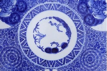 アンティーク雑貨　古民具・骨董　明治期　大黒の図　アンティーク印判皿