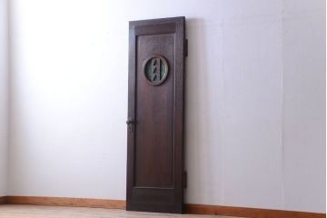 大正ロマン　当時物色ガラス入り!和製アンティークドア(3)