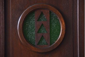 大正ロマン　当時物色ガラス入り!和製アンティークドア(3)