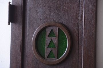 大正ロマン　当時物色ガラス入り!和製アンティークドア(3)