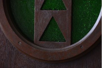 大正ロマン　当時物色ガラス入り!和製アンティークドア(3)