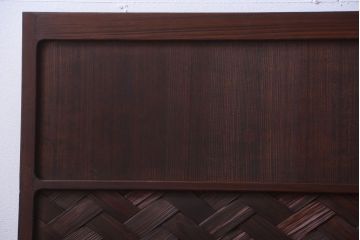 和製アンティーク　高級品!網代(あじろ)の木製引き戸2枚セット