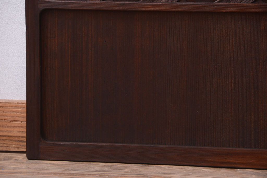 和製アンティーク　高級品!網代(あじろ)の木製引き戸2枚セット