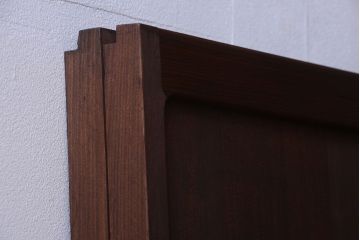 和製アンティーク　高級品!網代(あじろ)の木製引き戸2枚セット