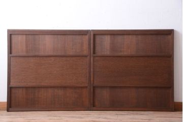 和製アンティーク　高級品!網代(あじろ)の木製引き戸2枚セット