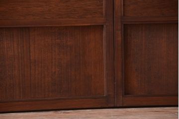 和製アンティーク　高級品!網代(あじろ)の木製引き戸2枚セット