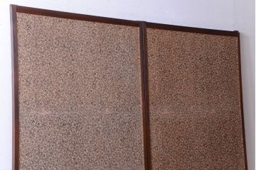 アンティーク　拓本染め白石和紙張り!高級襖2枚セット