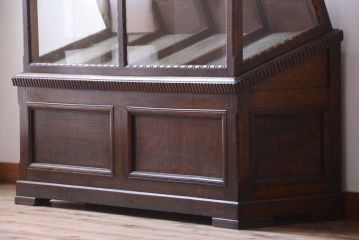 アンティーク家具　和製アンティーク　高級品!古いナラ材の上質なショーケース(ガラスケース)