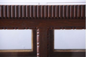 アンティーク家具　和製アンティーク　高級品!古いナラ材の上質なショーケース(ガラスケース)