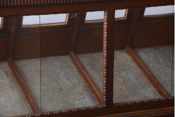 アンティーク家具　和製アンティーク　高級品!古いナラ材の上質なショーケース(ガラスケース)