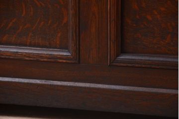 アンティーク家具　和製アンティーク　高級品!古いナラ材の上質なショーケース(ガラスケース)