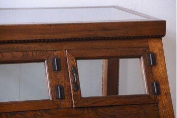 アンティーク家具　和製アンティーク　高級品!古いナラ材の上質なショーケース(ガラスケース)