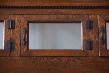 アンティーク家具　和製アンティーク　高級品!古いナラ材の上質なショーケース(ガラスケース)