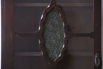 アンティーク家具　和製アンティーク　当時物色ガラス入り!古い木製の特大本箱