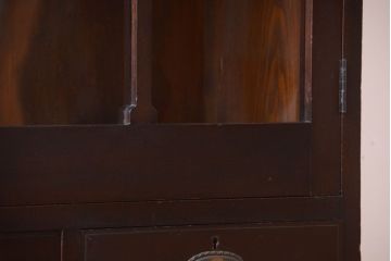 アンティーク家具　和製アンティーク　当時物色ガラス入り!古い木製の特大本箱