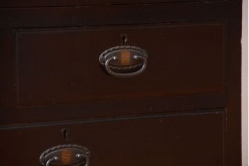 アンティーク家具　和製アンティーク　当時物色ガラス入り!古い木製の特大本箱