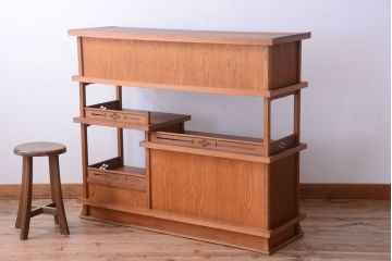 中古　民芸家具　高級品!上品な木味の屋久杉製茶棚