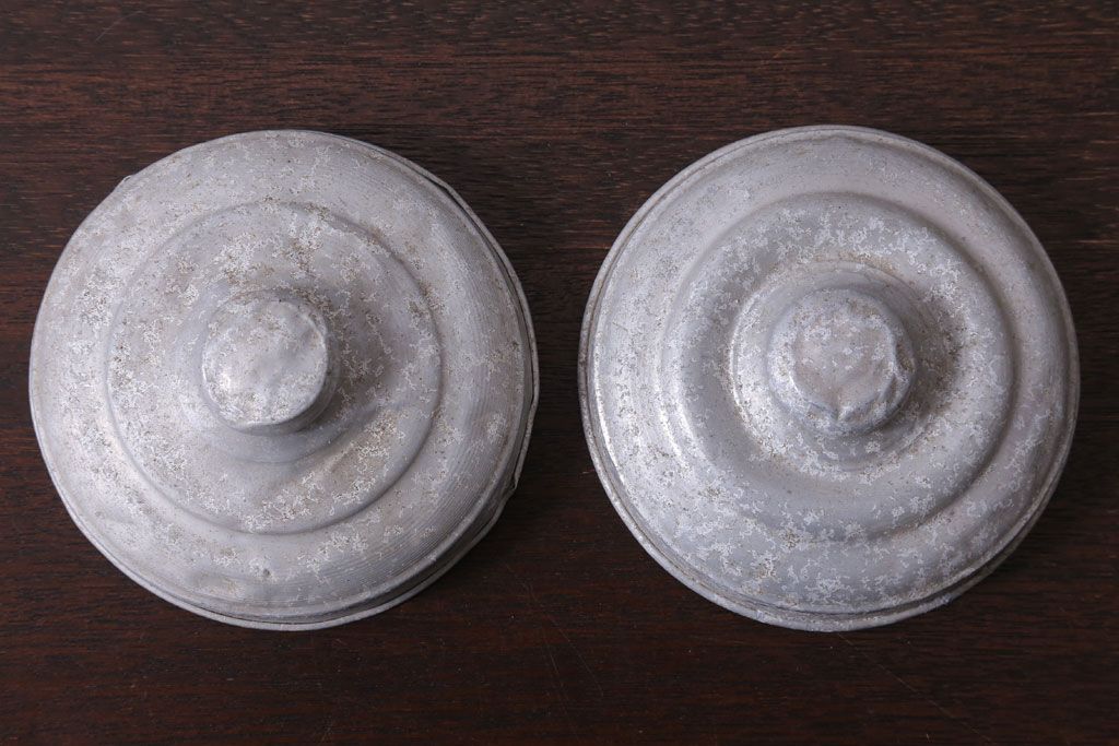 アンティーク雑貨　昭和レトロ　古い駄菓子屋のガラス瓶(ビン)2個セット