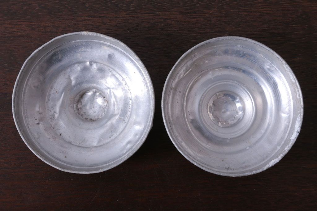 アンティーク雑貨　昭和レトロ　古い駄菓子屋のガラス瓶(ビン)2個セット