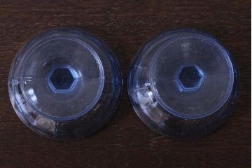 アンティーク雑貨　和製アンティーク　レトロな氷コップ2個セット(プレスガラス)(2)