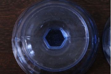 アンティーク雑貨　和製アンティーク　レトロな氷コップ2個セット(プレスガラス)(2)