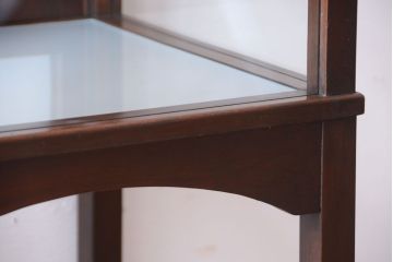 アンティーク家具　大正ロマン　脚付き!古いタバコ屋の当時物色ガラス入りアンティーク縦型ガラスケース