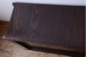 アンティーク家具　古民具・骨董　和モダンスタイル!縦桟引き戸の六尺水屋箪笥サイドボード