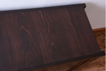 アンティーク家具　古民具・骨董　和モダンスタイル!縦桟引き戸の六尺水屋箪笥サイドボード