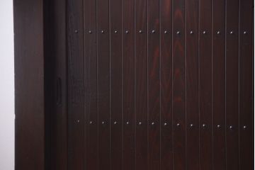 アンティーク家具　古民具・骨董　和モダンスタイル!縦桟引き戸の六尺水屋箪笥サイドボード