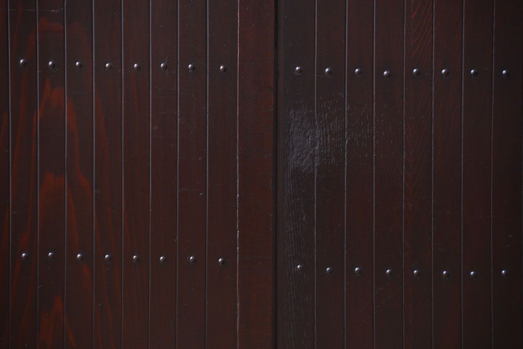 アンティーク家具　古民具・骨董　和モダンスタイル!縦桟引き戸の六尺水屋箪笥サイドボード