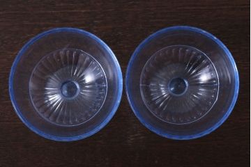 アンティーク雑貨　和製アンティーク　レトロな氷コップ2個セット(プレスガラス)(3)