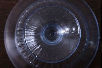 アンティーク雑貨　和製アンティーク　レトロな氷コップ2個セット(プレスガラス)(3)