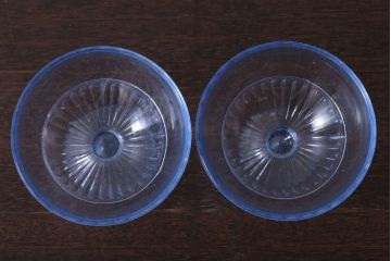 アンティーク雑貨　昭和レトロ　氷コップ2個セット(プレスガラス)(1)