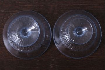 アンティーク雑貨　昭和レトロ　氷コップ2個セット(プレスガラス)(1)