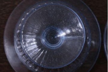 アンティーク雑貨　昭和レトロ　氷コップ2個セット(プレスガラス)(1)