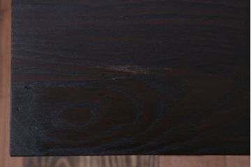 アンティーク家具　和製アンティーク　鉄脚付き!結霜ガラス引き戸のローボード