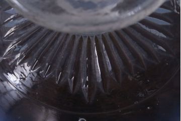 アンティーク雑貨　昭和レトロ　乳白色縁の氷コップ2個セット(プレスガラス)(1)